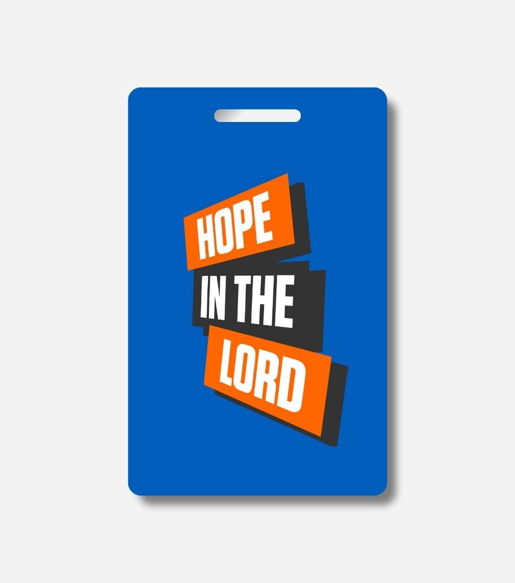 Hope in the Lord Scripture-Inspired PVC Card Keychain Bag Tag Car  Hanging Ink of Faith